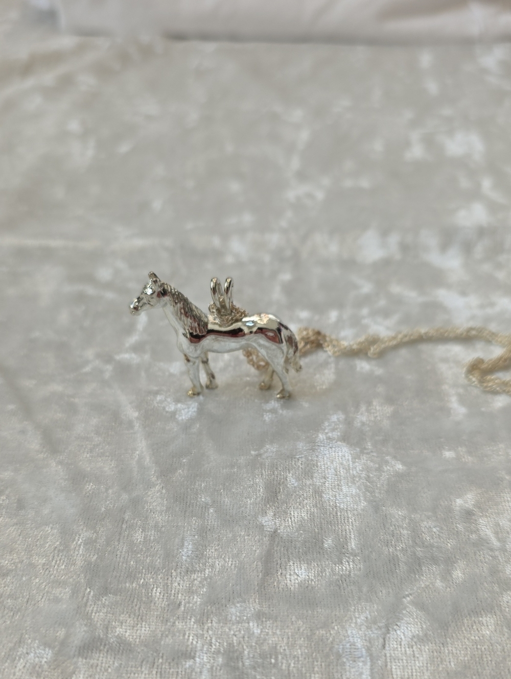 Silver Horse Pendant Necklace for Women - Shiny Silver Equine Charm* - Picture 8 of 9